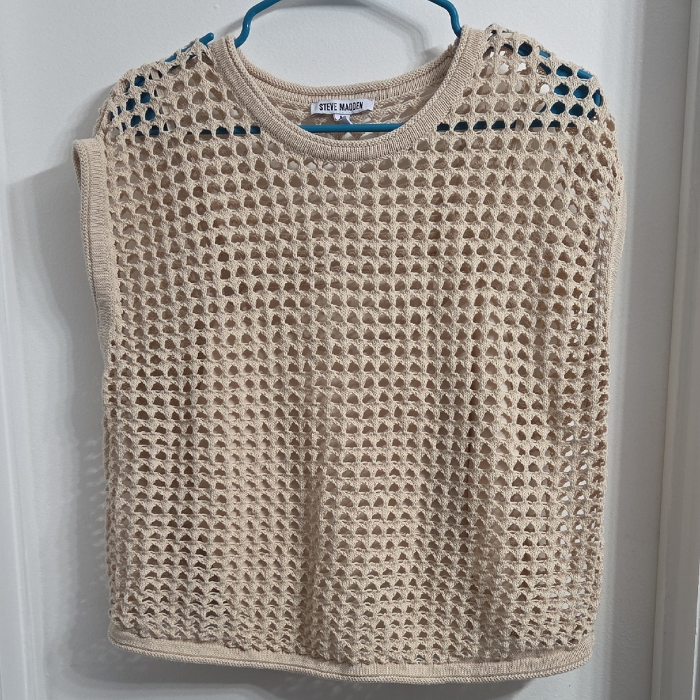 Steve Madden Beige Knit Top